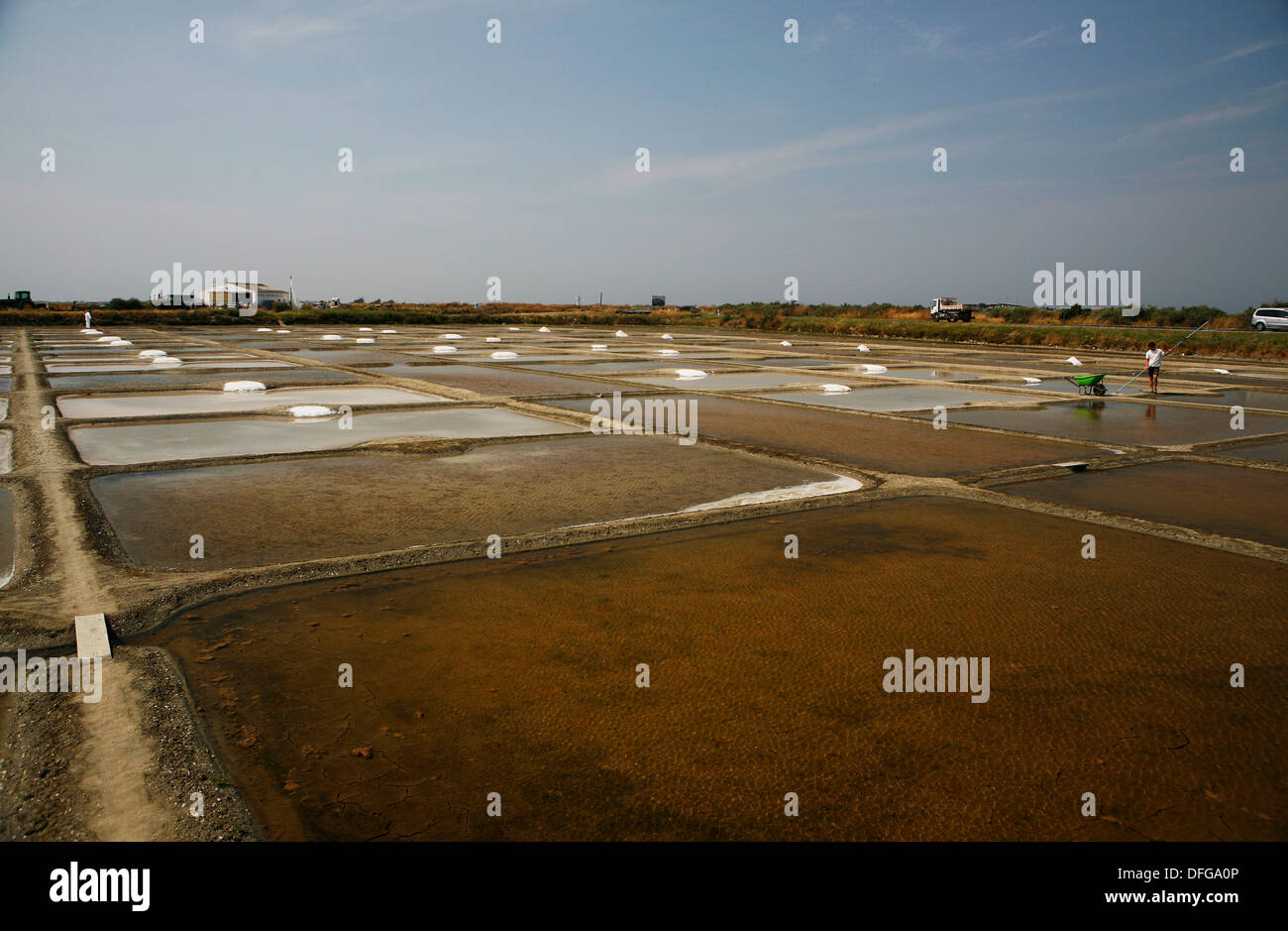 Ferme de sel, Noirmoutier-en-l'Île, l'Île de Noirmoutier, les pays de la Loire, France Banque D'Images