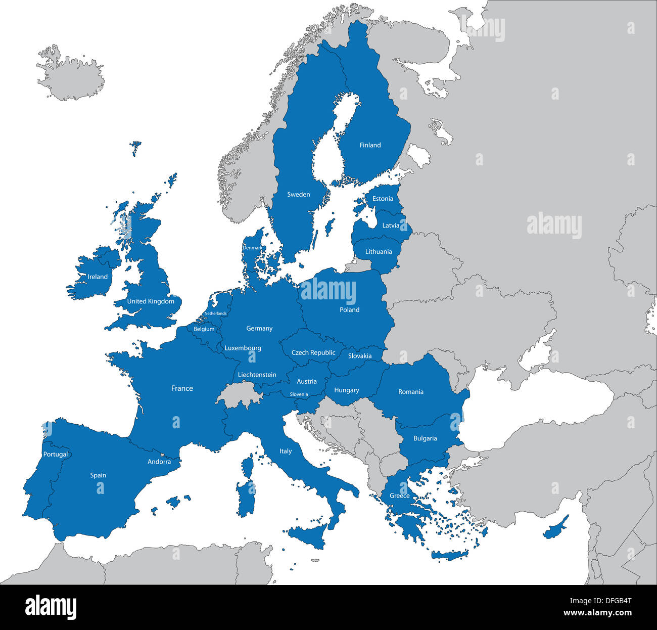 Carte de l'Union européenne Banque D'Images