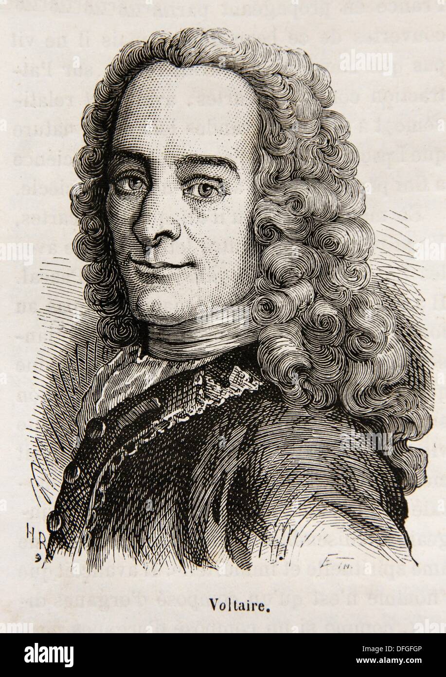 François-Marie Arouet 21 novembre 1694 - 30 mai 1778, plus connu sous le nom de plume VOLTAIRE, était un écrivain français des Lumières Banque D'Images