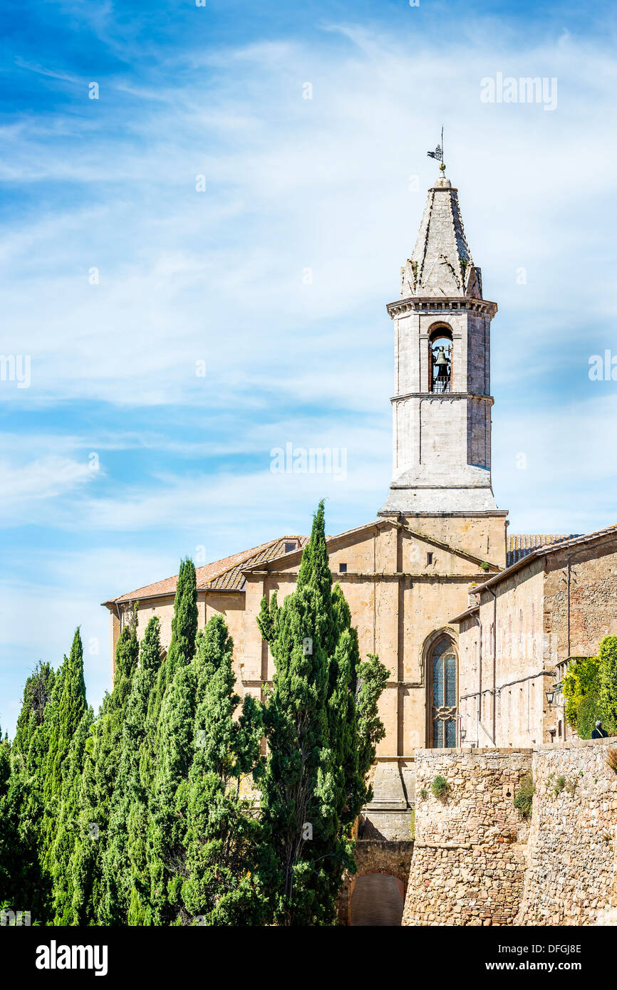 Église de Pienza en Toscane, Italie, Europe Banque D'Images