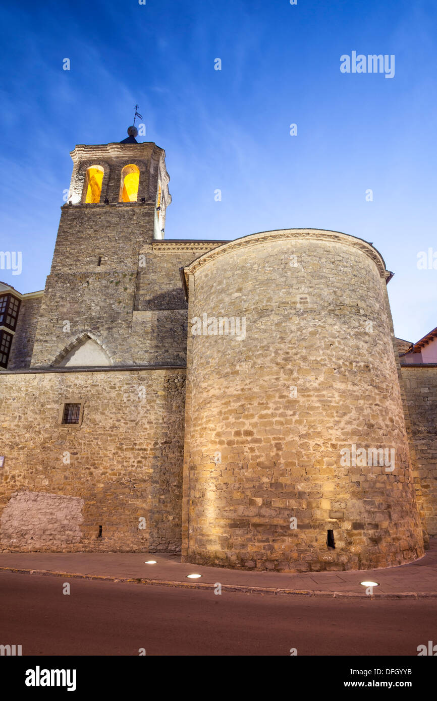 Église de San Salvador et San Gines à Jaca, Huesca, Espagne Banque D'Images