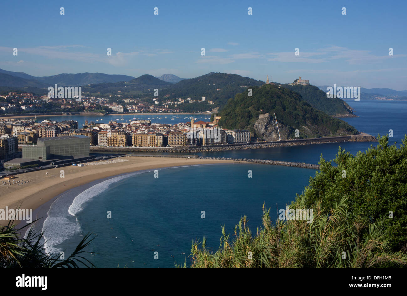 San Sebastian (Donostia en basque), situé dans la Communauté Autonome Basque. C'est l'une des plus célèbres destinations touristiques Banque D'Images