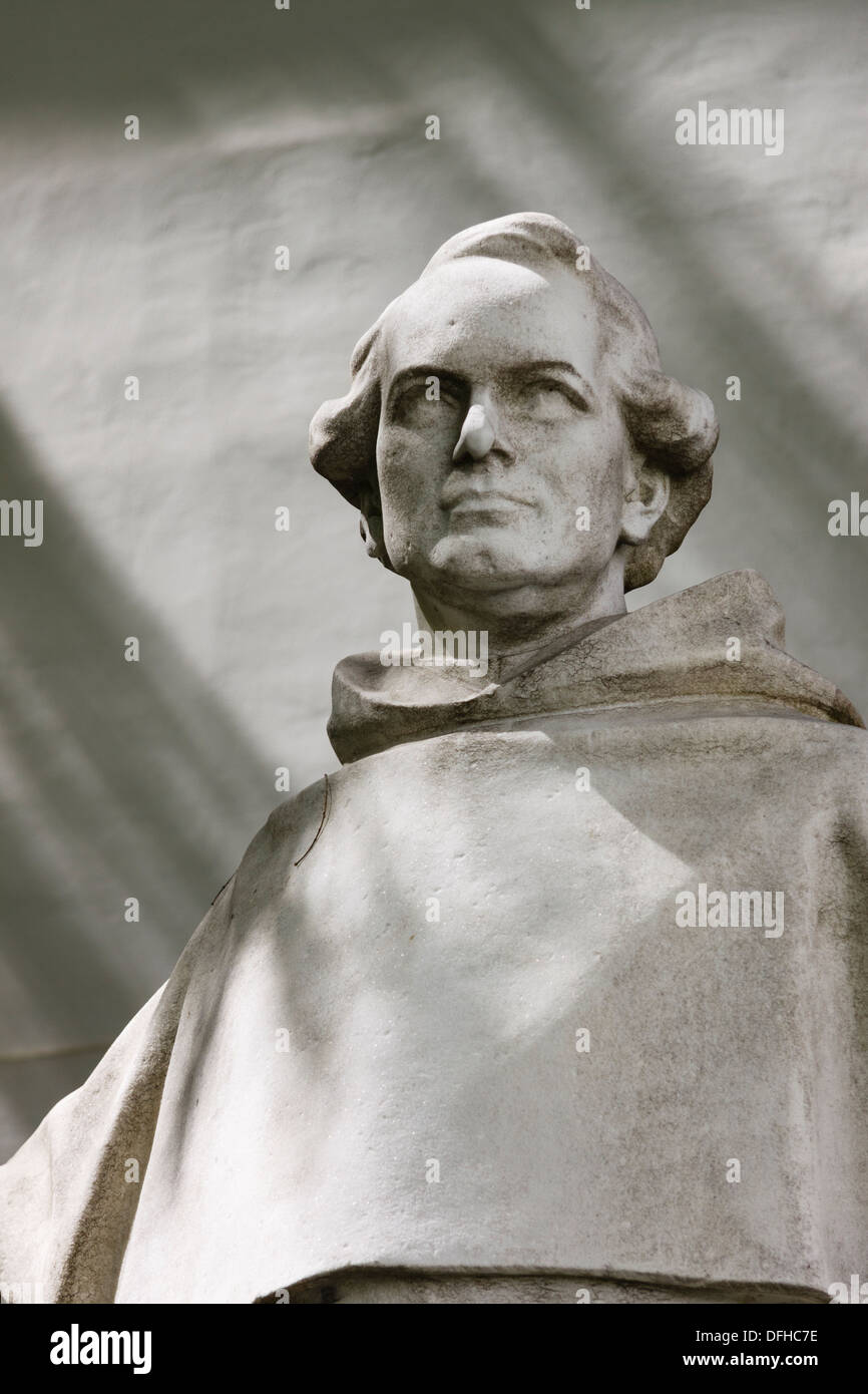 Statue de Gregor Mendel à l'abbaye de St Thomas, Brno, Moravie