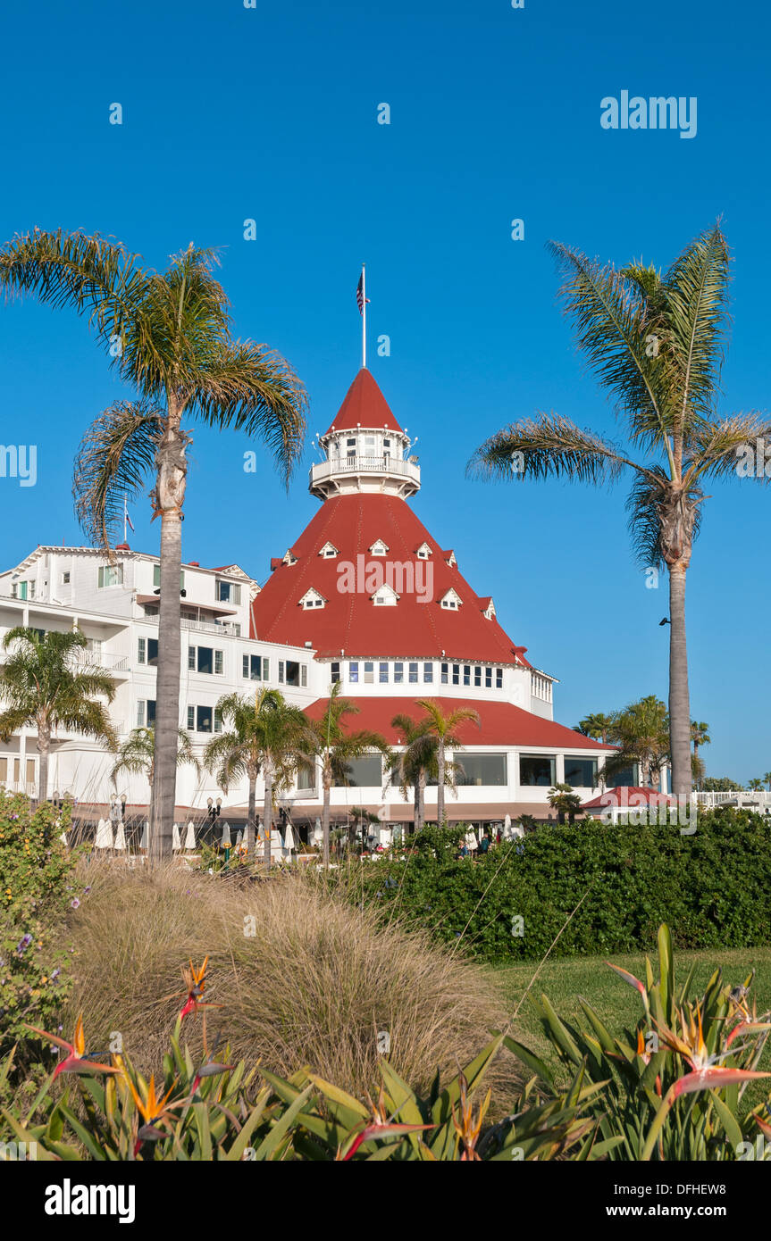 La Californie, San Diego, Coronado Island, l'Hotel del Coronado Banque D'Images