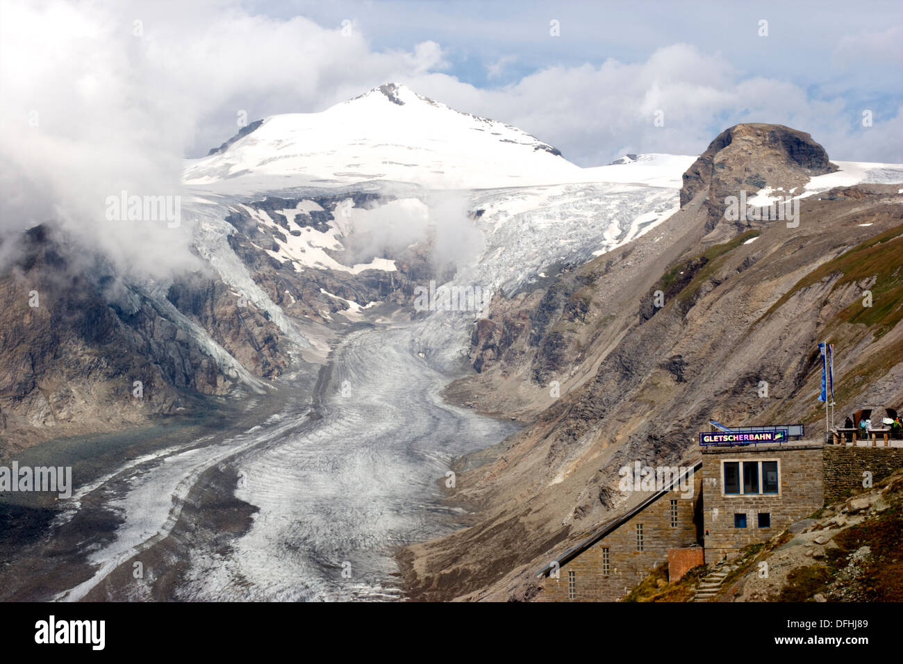 L'Autriche, Pasterze glacier plus étendue Banque D'Images