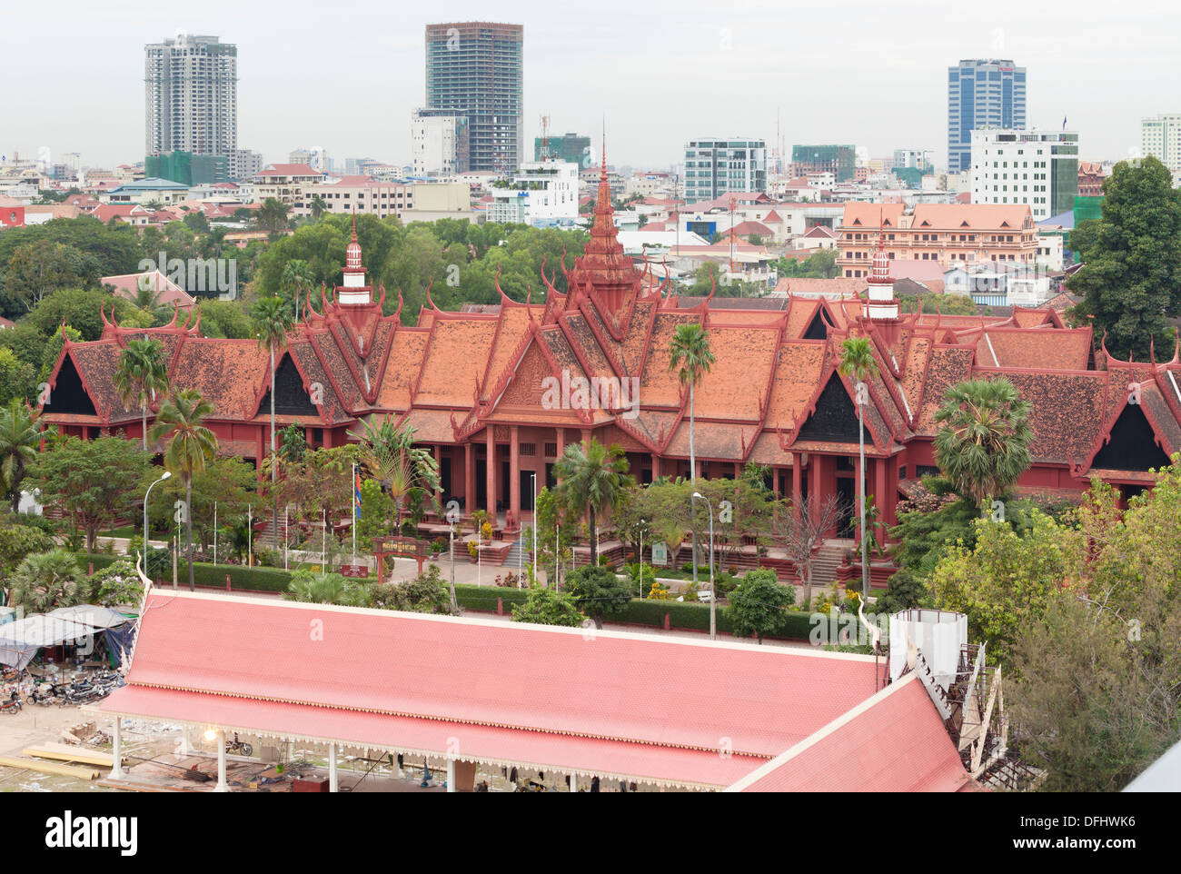Le bâtiment du musée national de Phnom Penh, Cambodge Banque D'Images