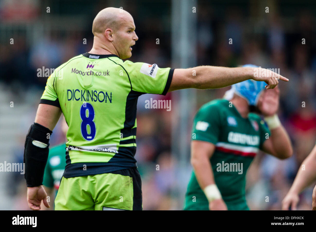 Leicester, Royaume-Uni. 05Th Oct, 2013.Action de l'Aviva Premiership Round 5 match entre Leicester Tigers et Northampton Saints joué à Welford Road, Leicester Crédit : Graham Wilson/Alamy Live News Banque D'Images