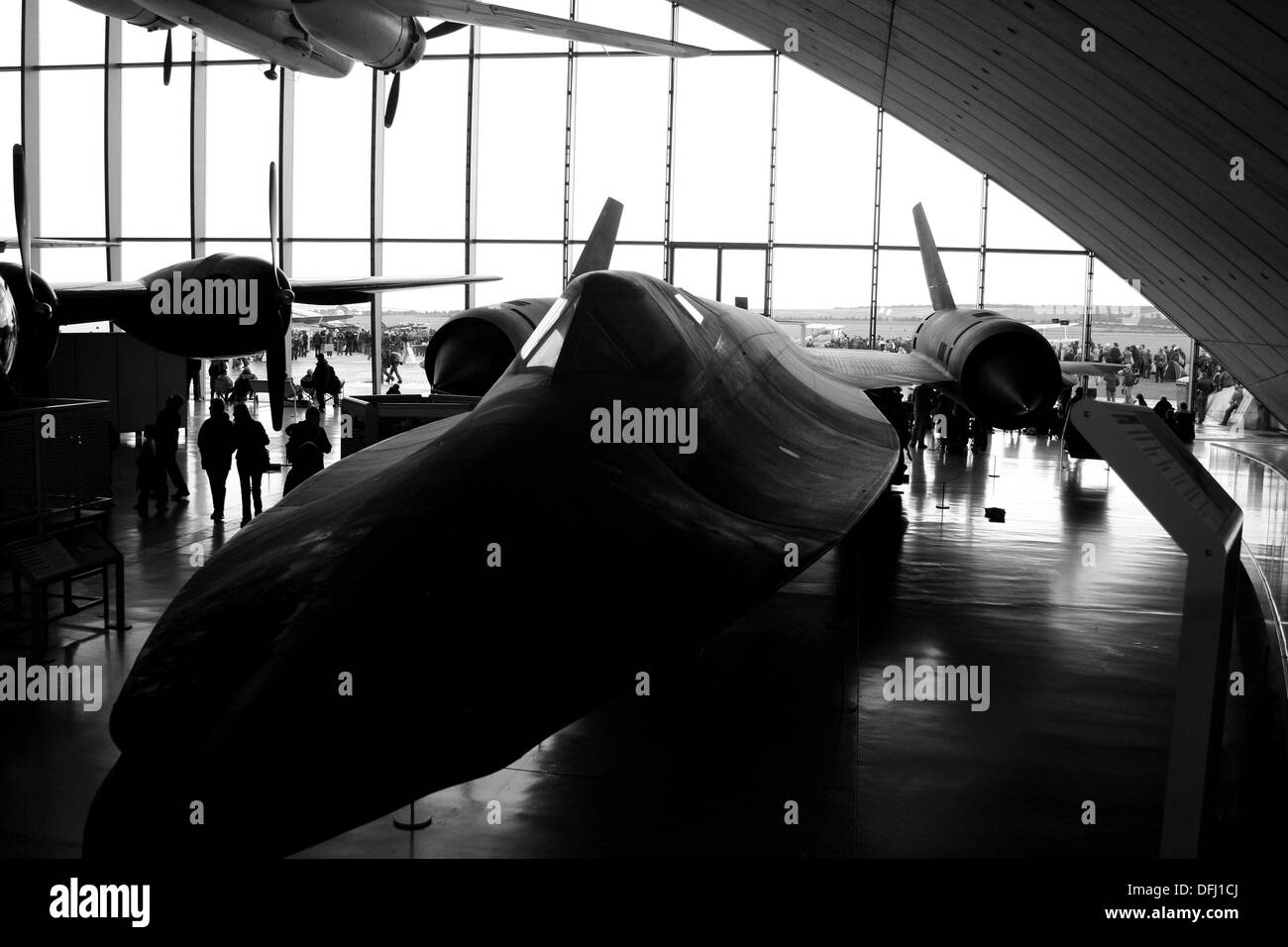 Reconniasance Blackbird aircraft à Duxford Air Museum Banque D'Images