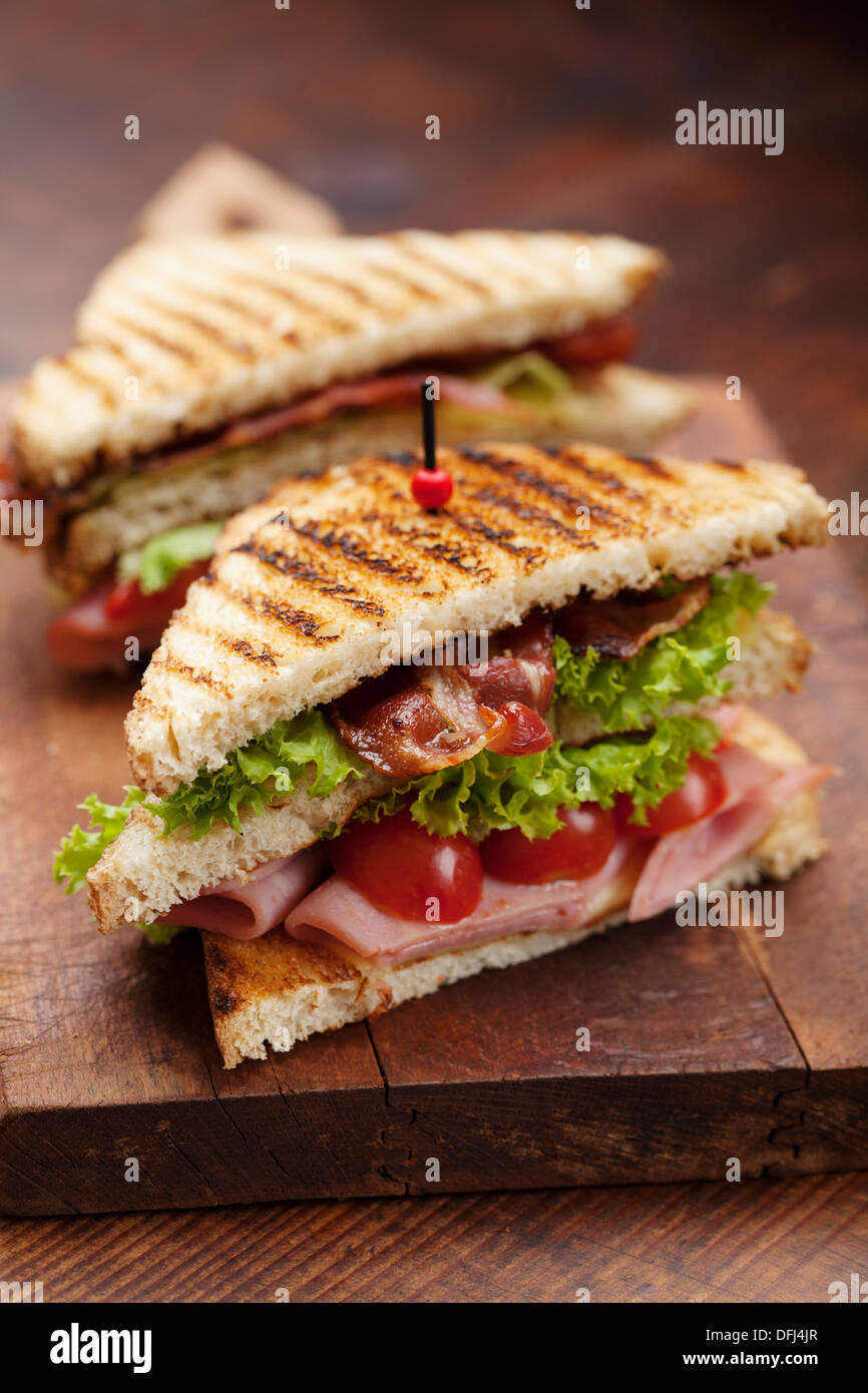 sandwich au bacon Banque D'Images