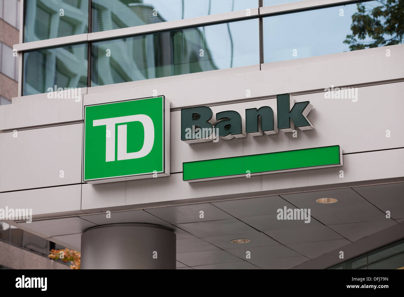 Signe de la Banque TD USA Banque D'Images