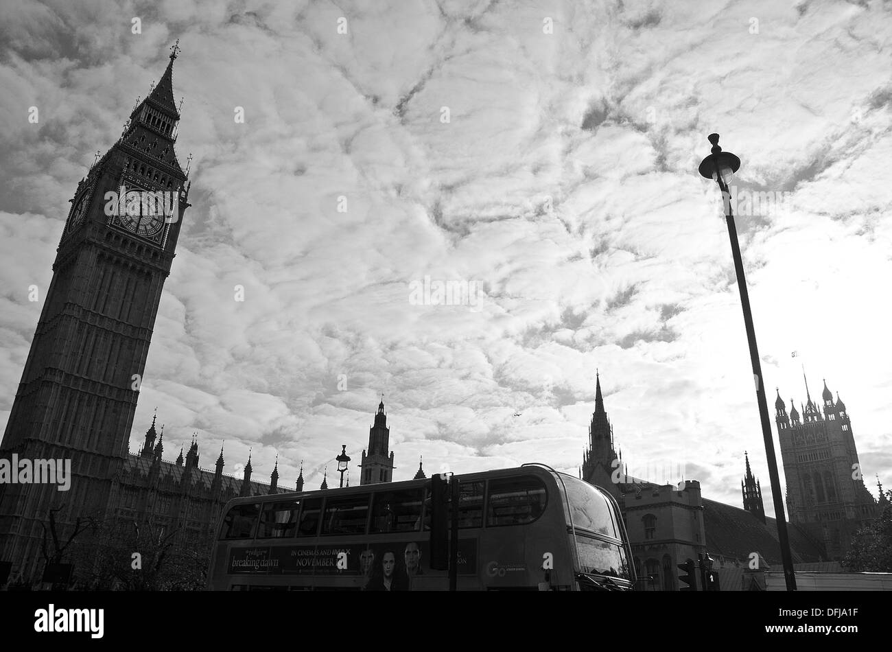 Big Ben à Londres en vue de l'abouve sky Banque D'Images