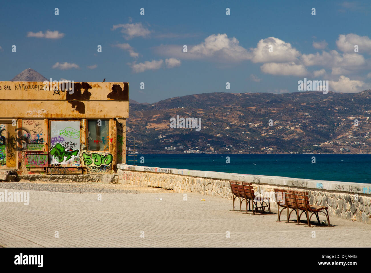 Le port d'Héraklion, Crète Banque D'Images