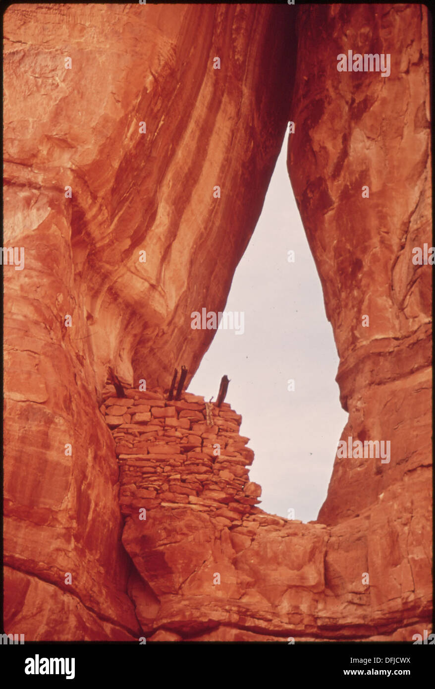 Trou de la ruine, sur Horse Creek dans la région de Canyonlands National Park était autrefois une maison à l'époque précolombienne CLIFF DWELLERS 545554 Banque D'Images