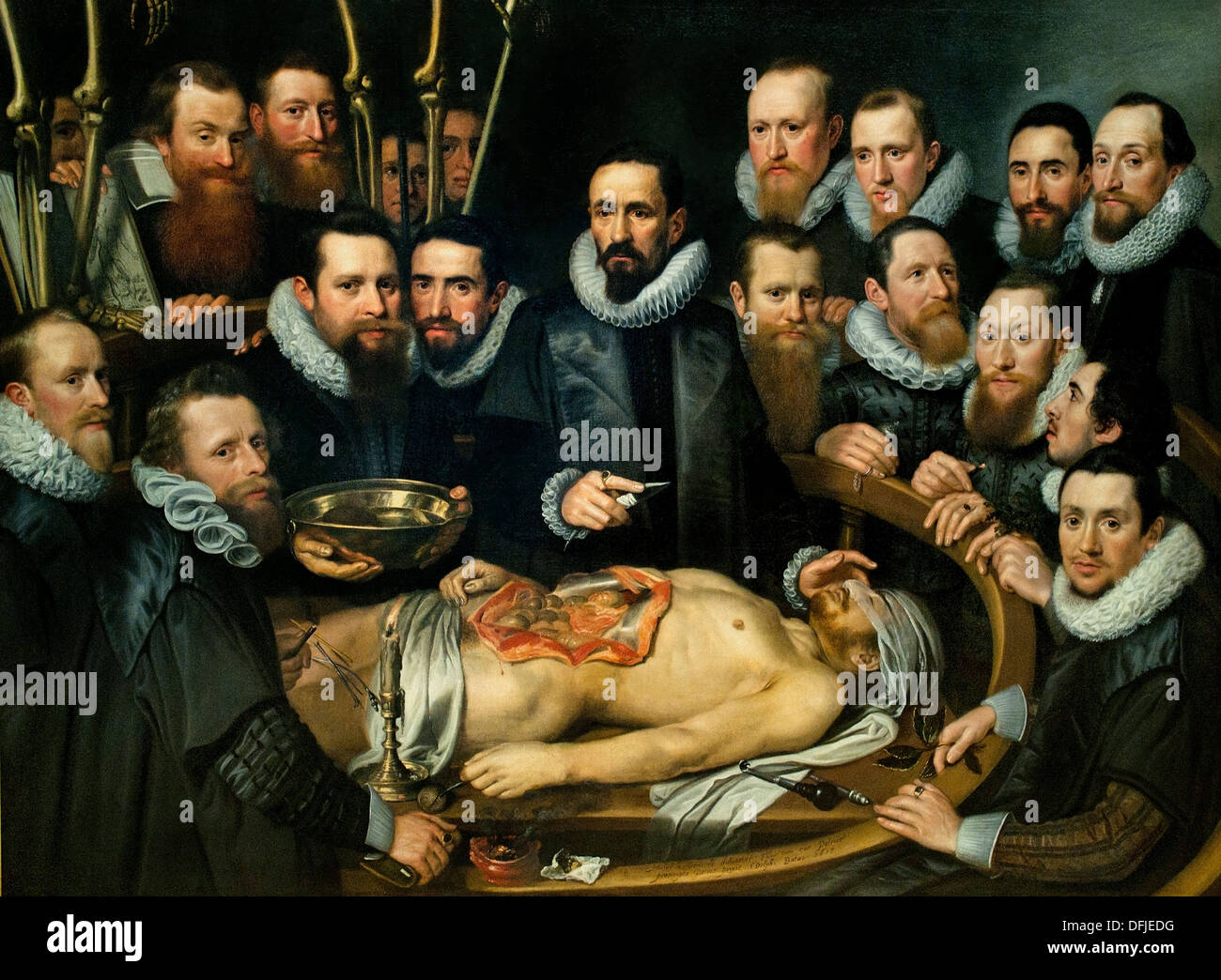 Leçons d'anatomie du Dr Willem van der Meer 1617 Michiel Jansz van Mierevelt 1566-1641 Peinture musée Néerlandais Pays-Bas Banque D'Images