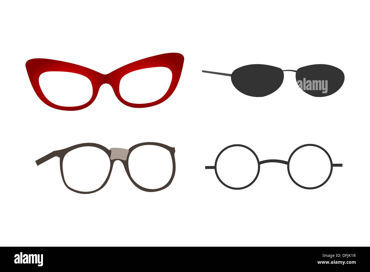 Collection de lunettes Banque D'Images
