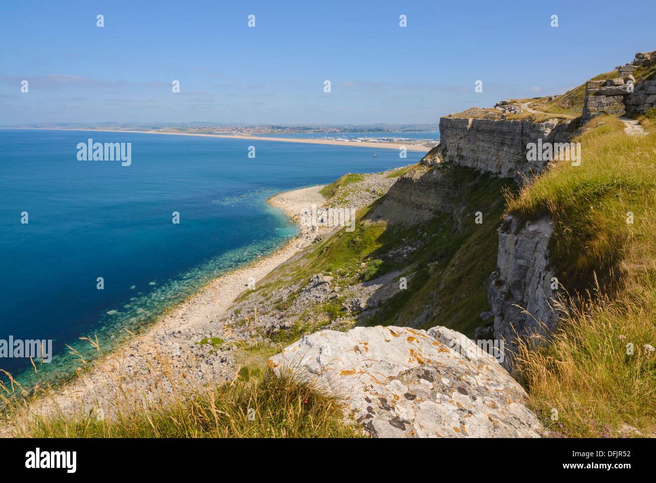 Portland, Site du patrimoine mondial de la Côte Jurassique, Dorset, Angleterre Banque D'Images