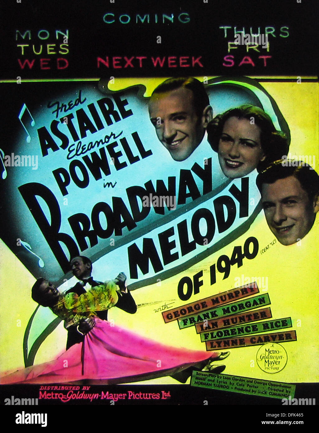 Fred Astaire Eleanor Powell Broadway Melody 1940 diapositive projection cinéma Banque D'Images