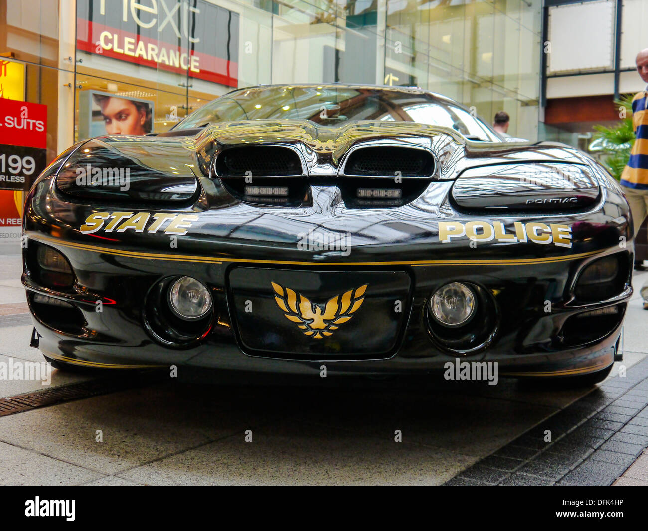 Pontiac Firebird Trans Am voiture classique aux couleurs de la police de l'état de la Louisiane Banque D'Images