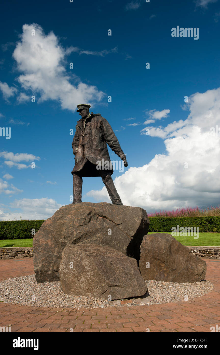 Sir David Stirling, fondateur de la SAS, memorial statue, près de Stirling, Écosse. Banque D'Images