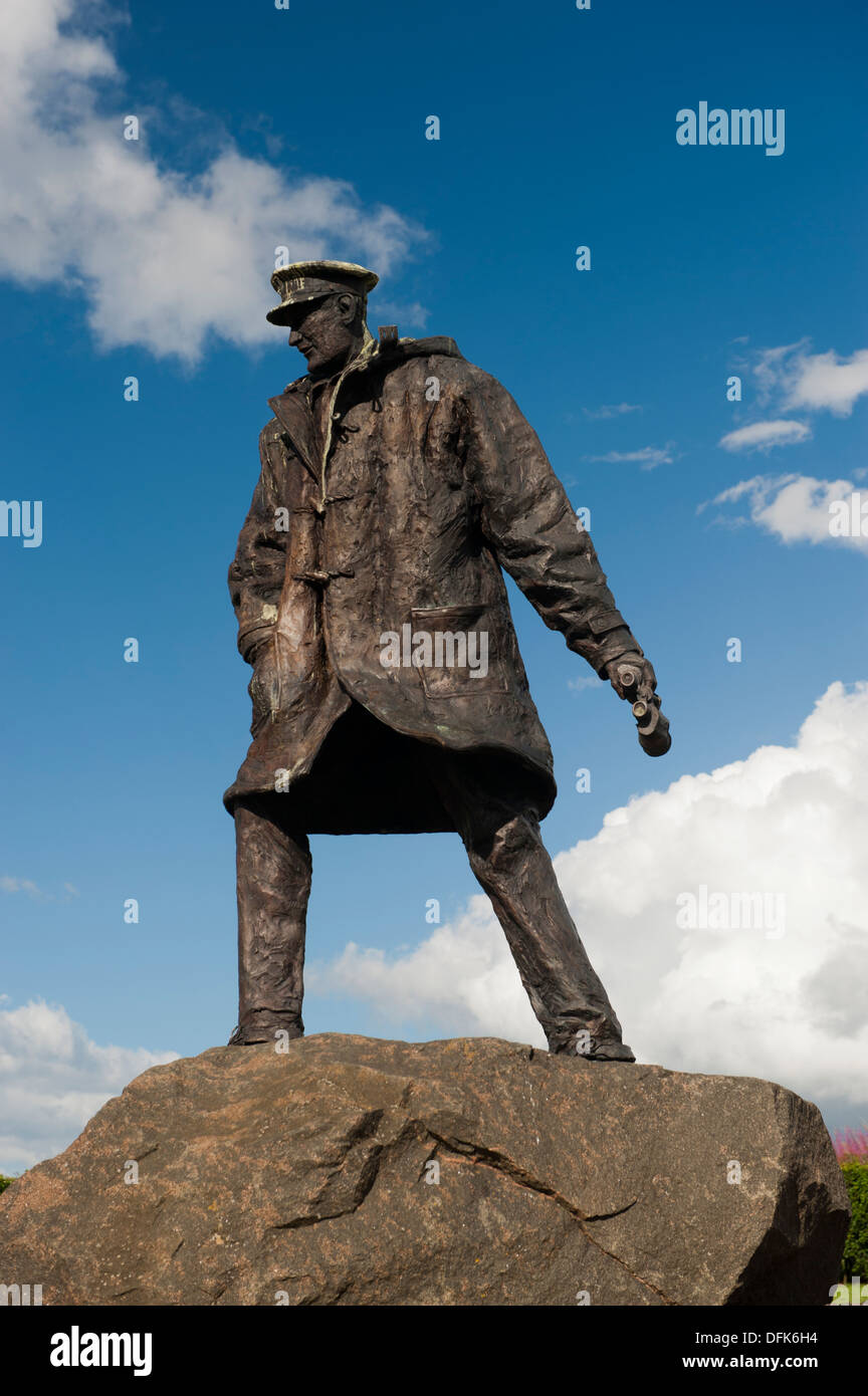 Sir David Stirling, fondateur de la SAS, memorial statue, près de Stirling, Écosse. Banque D'Images