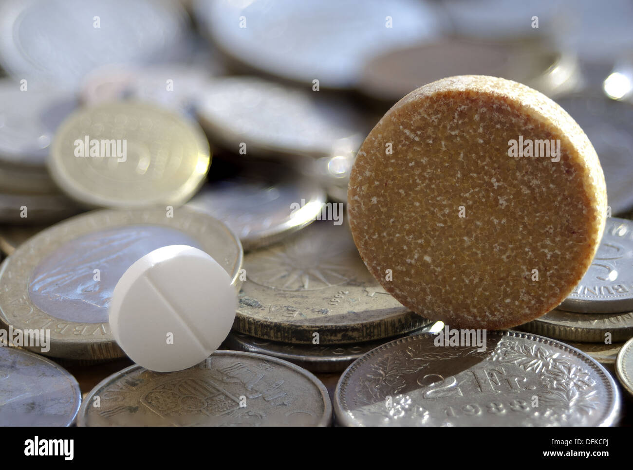 Malade de l'économie mondiale : conceptual image Banque D'Images