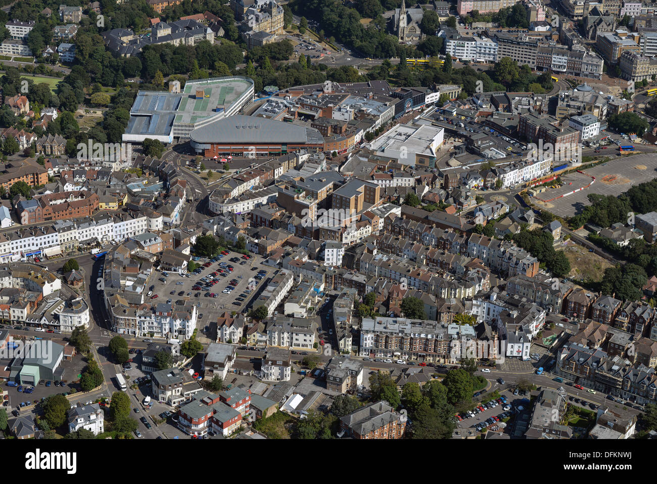 Photo aérienne du centre-ville de Bournemouth Banque D'Images