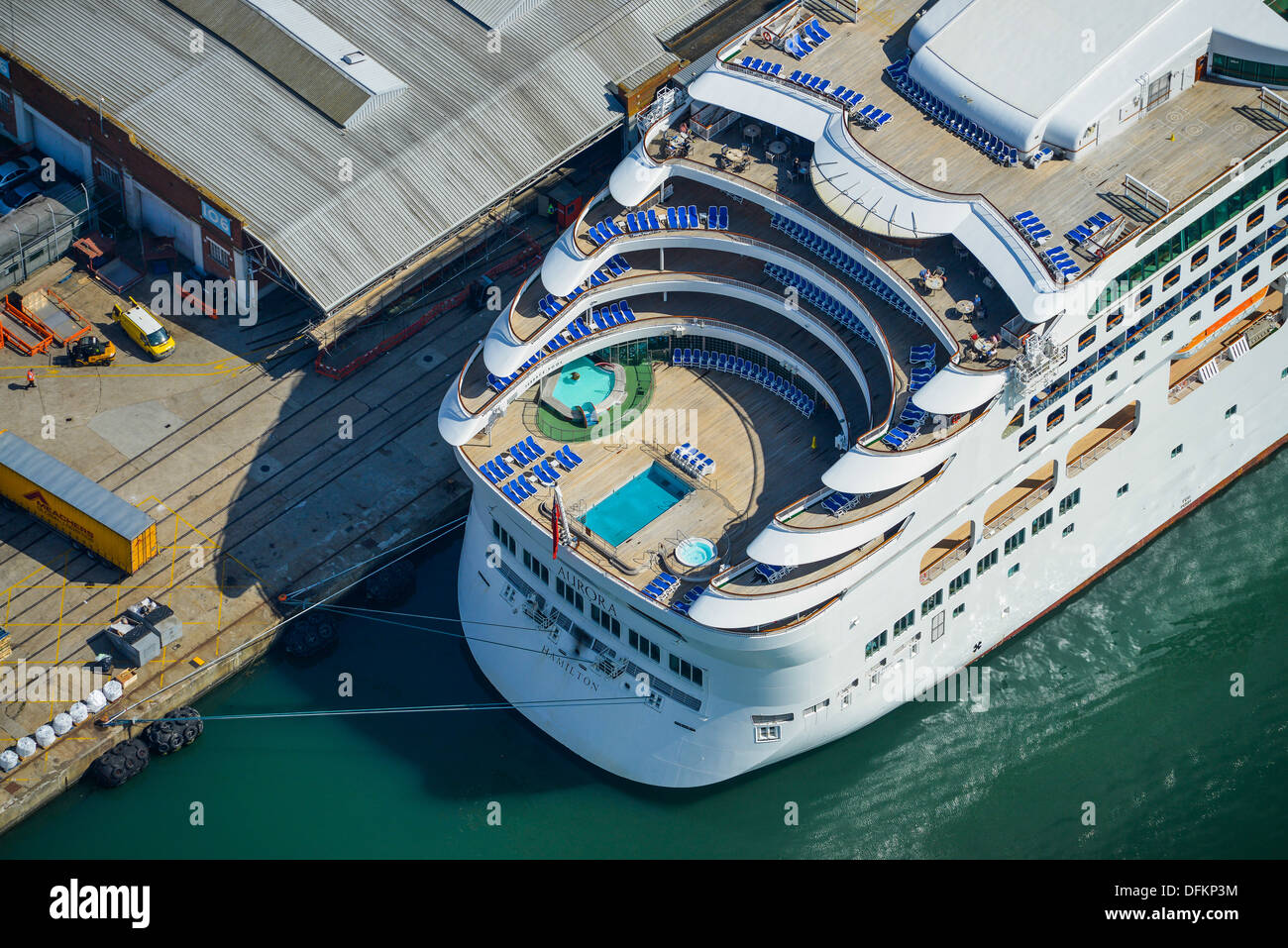 Photographie aérienne du navire de croisière Aurora Banque D'Images