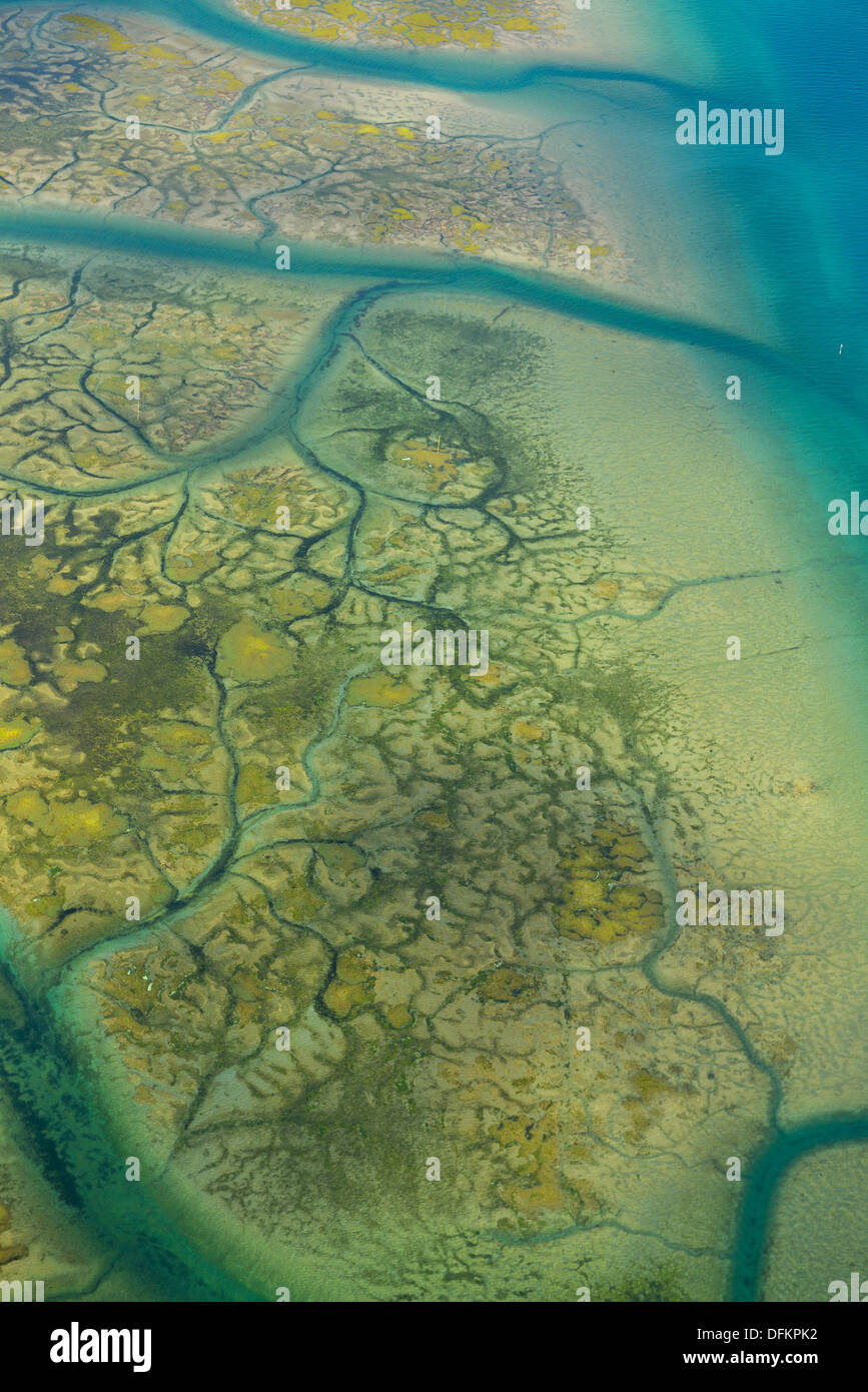 Photographie aérienne des marées Banque D'Images