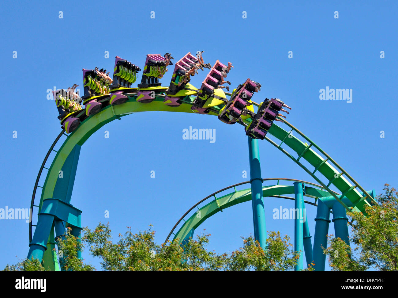 Raptor Cedar Point Amusement Park Ride Sandusky Ohio Banque D'Images