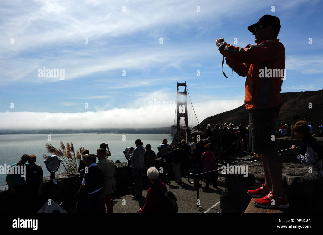 San Francisco, USA. 13 Sep, 2012. Vue depuis une plate-forme d'observation au Golden Gate Bridge à San Francisco, USA, 13 septembre 2012. Photo : Reinhard Kaufhold/dpa/Alamy Live News Banque D'Images