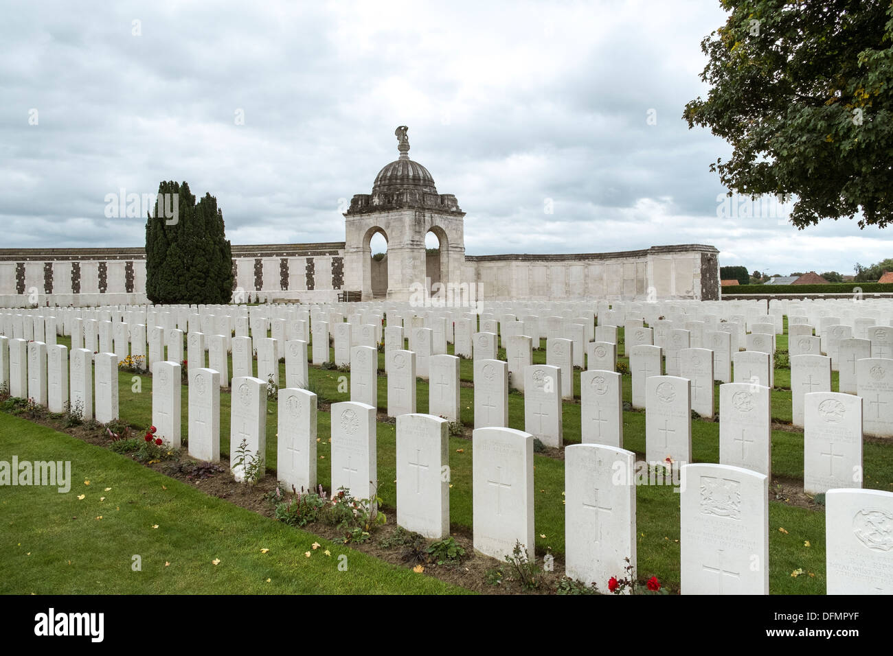 Cimetière de la première guerre mondiale de Tyne Cot Belgique cimetières belges de la première Guerre mondiale Banque D'Images