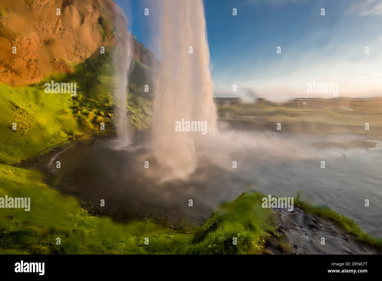 Cascade de Seljalandsfoss, Islande Banque D'Images