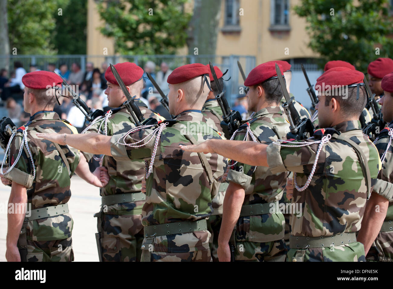 3° RPIMA Régiment parachutiste infanterie de marine français au cours de la  commémoration de la fête nationale le 14 juillet 2011, à Photo Stock - Alamy