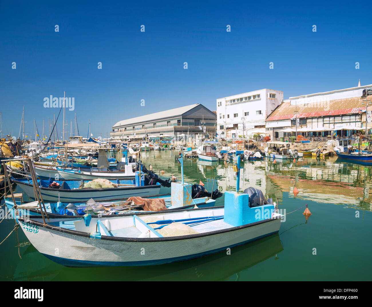 Port de pêche dans la région de jaffa Tel Aviv ISRAËL Banque D'Images
