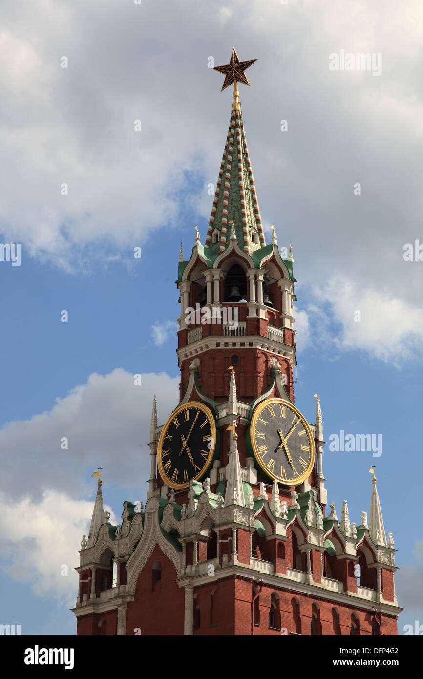 Moscou. Spasskaya Bashnya Banque D'Images