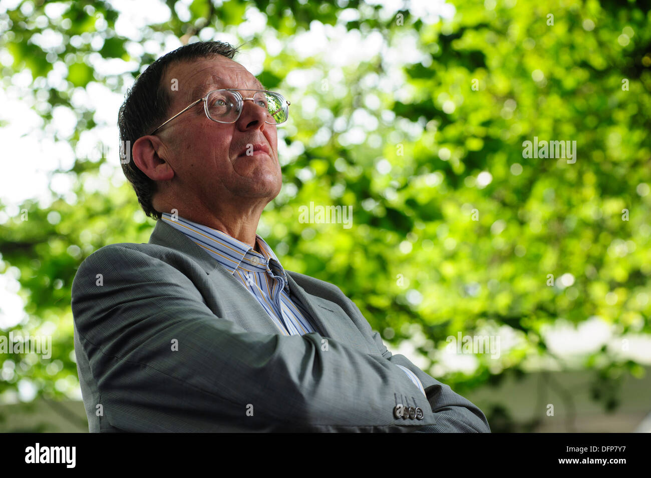 Iain McLean, Professeur de sciences politiques à l'Université d'Oxford, assistant à l'Edinburgh International Book Festival 2013. Banque D'Images