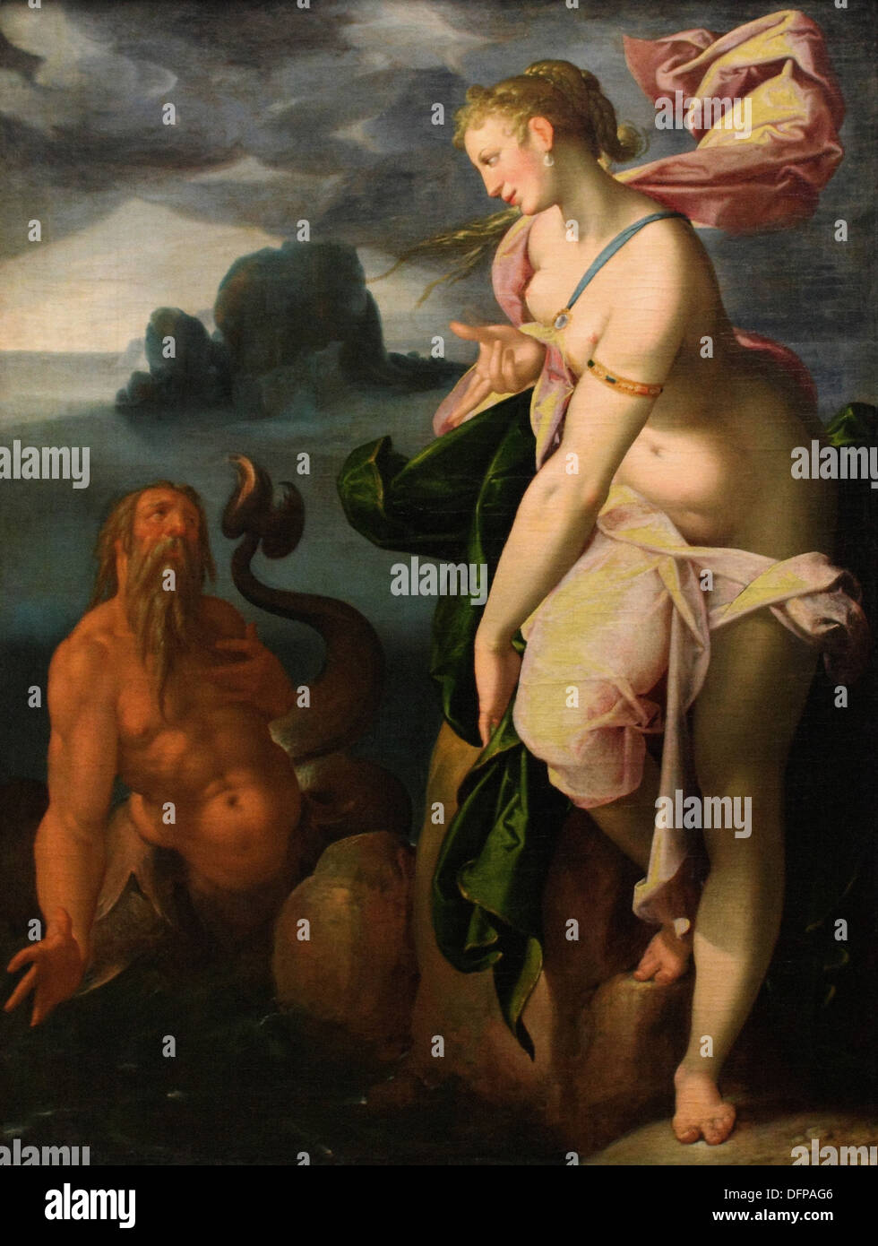 Bartholomäus SPRANGER - Glaucus et Scylla - 1582 - Vienne Kunsthistoriches Museum - Banque D'Images