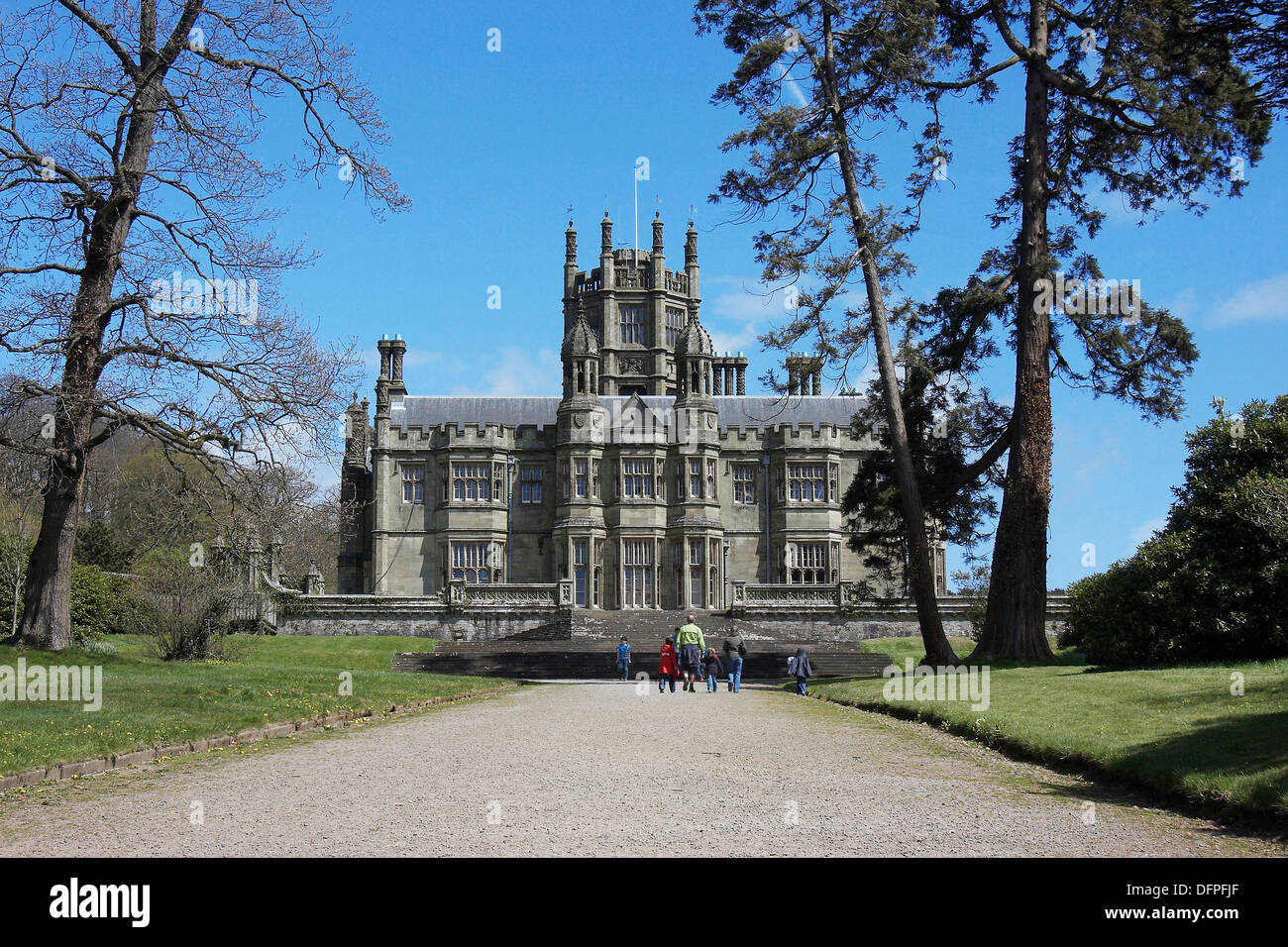 Château et parc de Margam Estate, situé à Port Talbot, Pays de Galles, Royaume-Uni. Banque D'Images