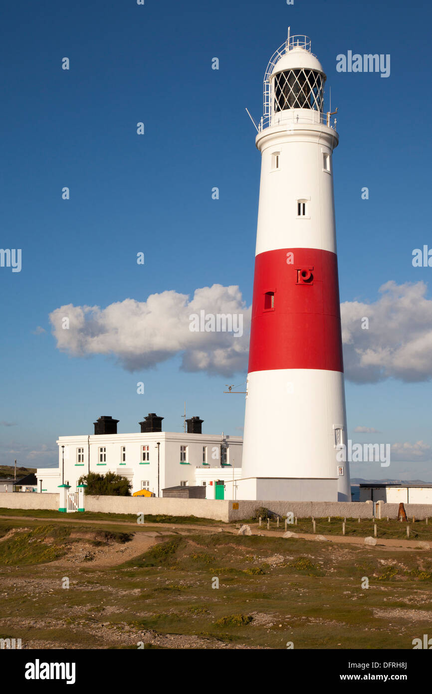 Le signe phare de Portland Bill Banque D'Images