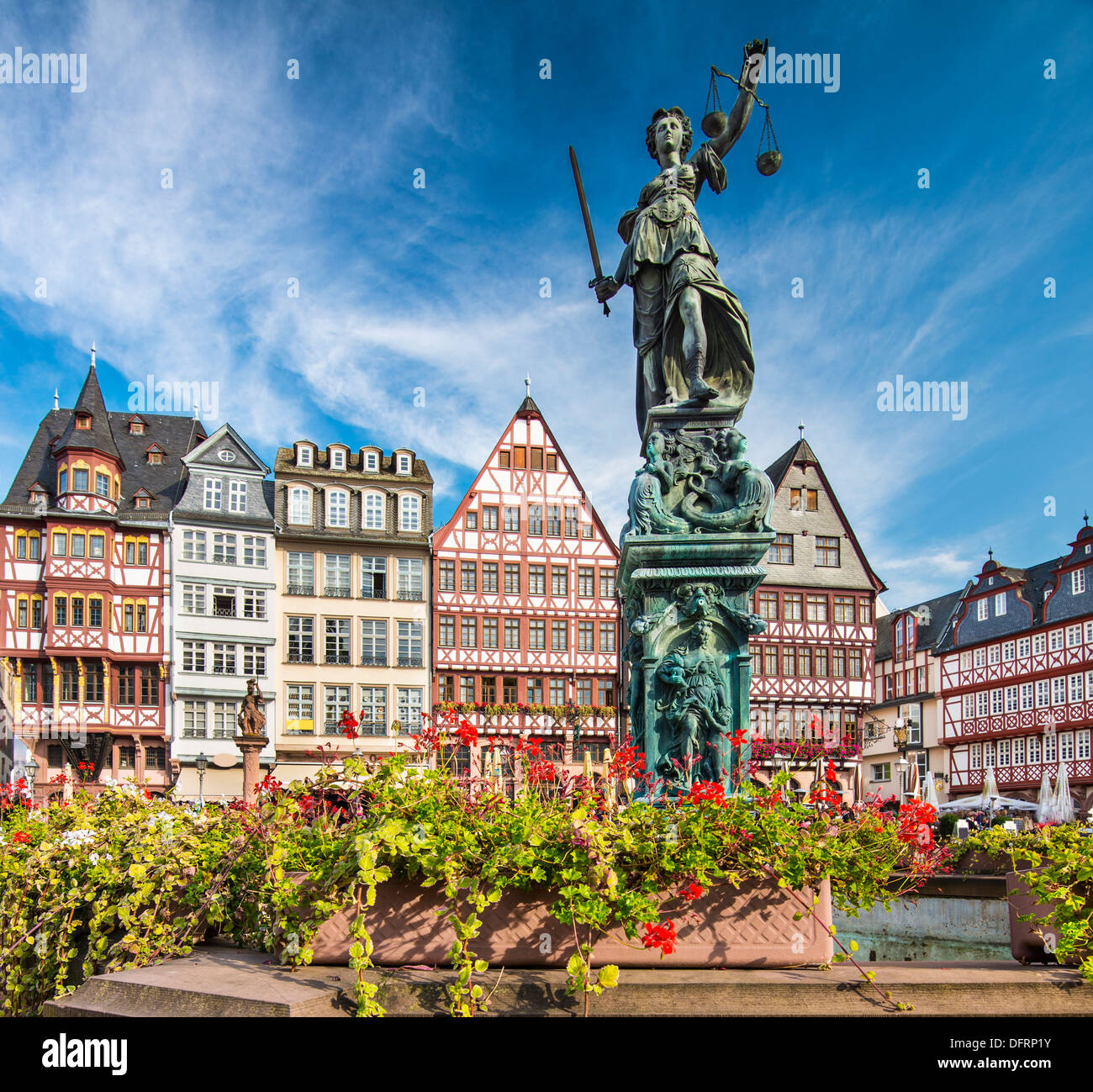 La vieille ville de Francfort, Allemagne. Banque D'Images