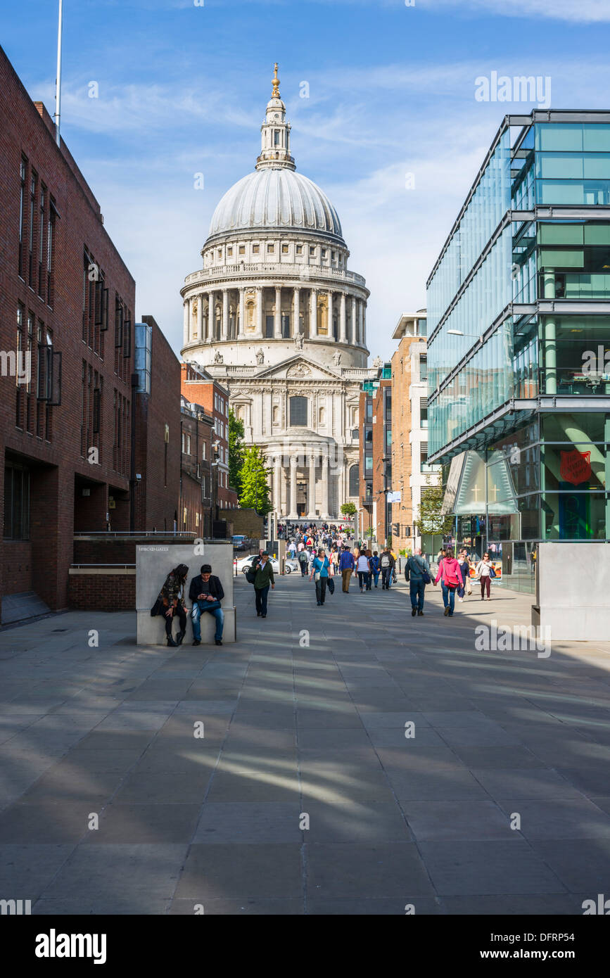 La Cathédrale St Paul, Ville de London, UK Banque D'Images
