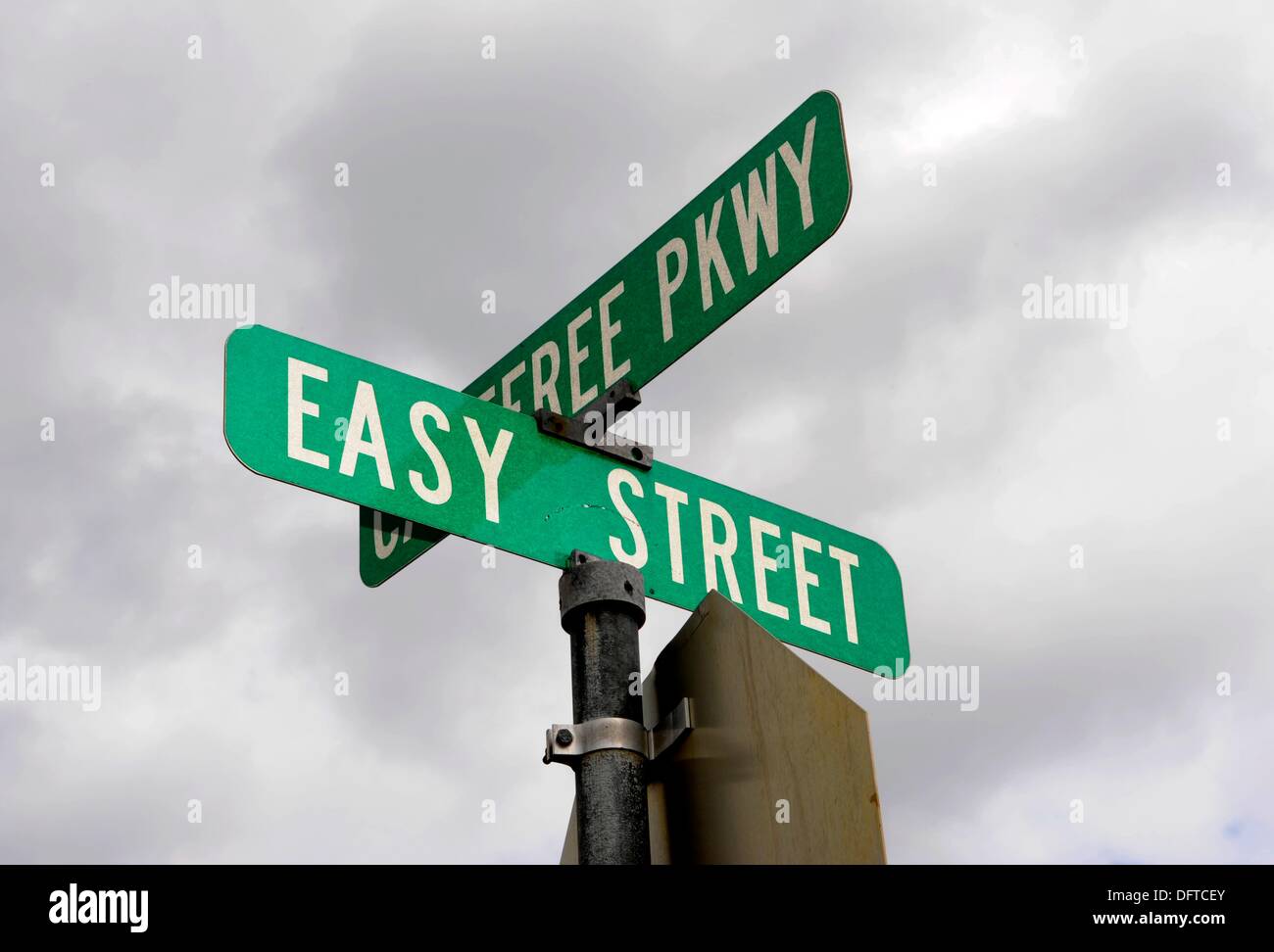 Easy Street sign soulignant concept de facile Photo Stock - Alamy