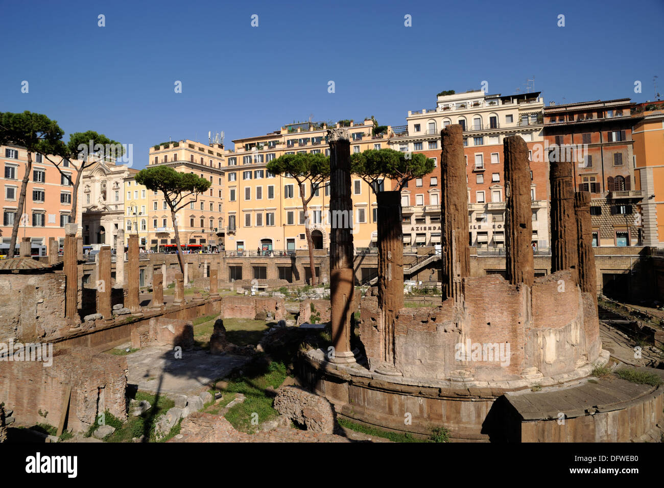 Italie, Rome, zone Sacra de Largo di Torre Argentina, temple B (2e siècle av. J.-C.) Banque D'Images