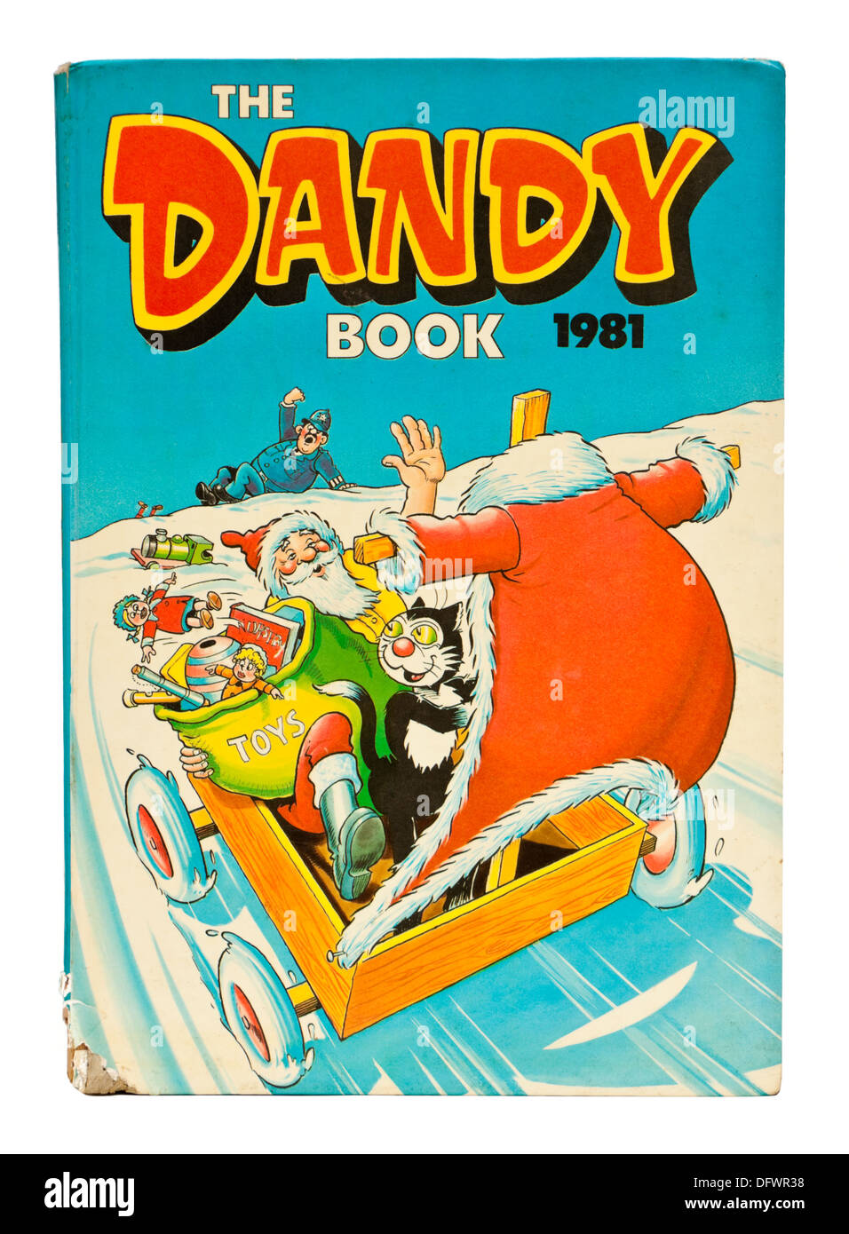 Vintage 1981 'dandy' annuel de la bande dessinée, avec le chat et Korky Desperate Dan Banque D'Images