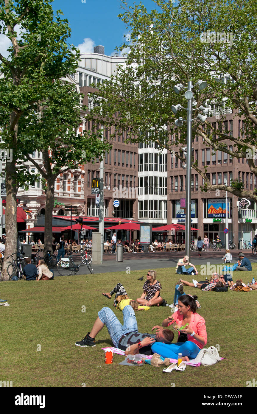 Rembrandtplein , Rembrandt Square, Amsterdam pays-Bas vie nocturne et clubbing pays-Bas. Banque D'Images