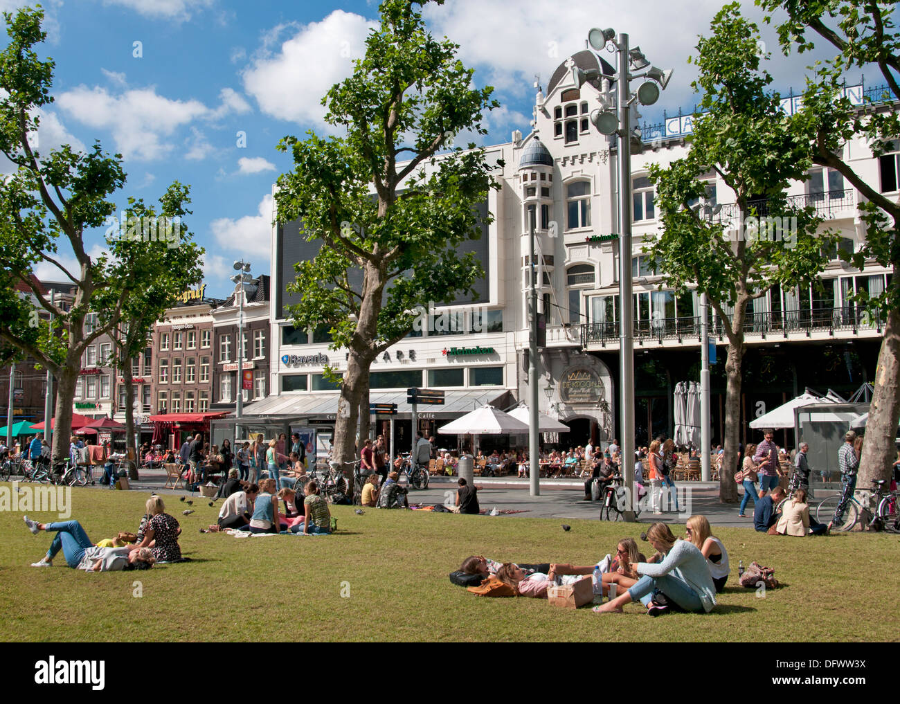 Rembrandtplein , Rembrandt Square, Amsterdam pays-Bas vie nocturne et clubbing pays-Bas. Banque D'Images