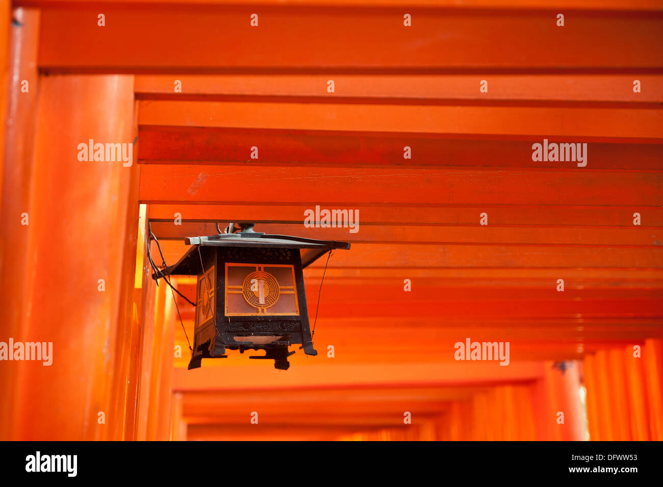 Lantern dans le sanctuaire Fushimi Inari Banque D'Images