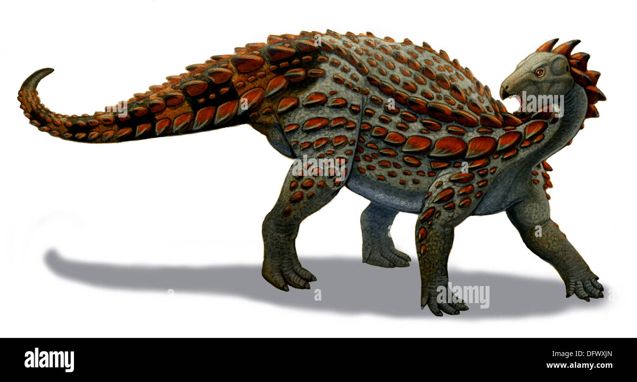 Scelidosaurus dinosaure du début du Jurassique. Banque D'Images