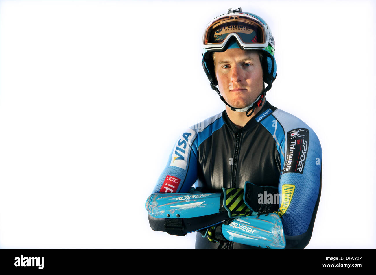 9 octobre 2013 - Park City, Utah, États-Unis - Ted Ligety, 29 de Park City, Utah - ski alpin. Sommet des médias Olympique USOC à Park City, Utah (Image Crédit : © Erich Schlegel/ZUMAPRESS.com) Banque D'Images