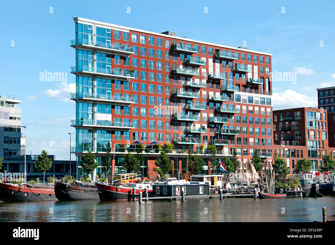 Westerdock Amsterdam Pays-Bas architecture moderne Banque D'Images